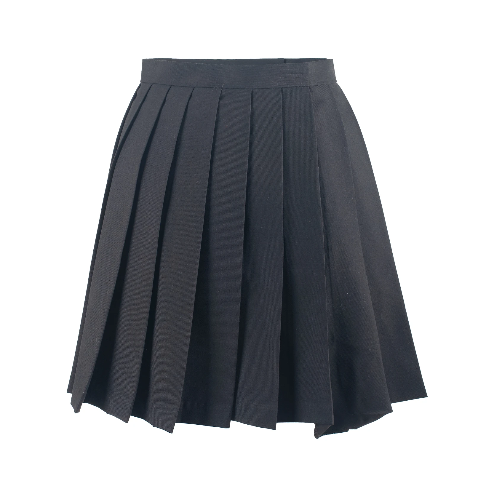 Girls' Black Pleated Casual Skirt, Elastic Waist Design, Soft & Breathable Fabric, Perfect for Daily Wear, Playtime and Weekend Outings